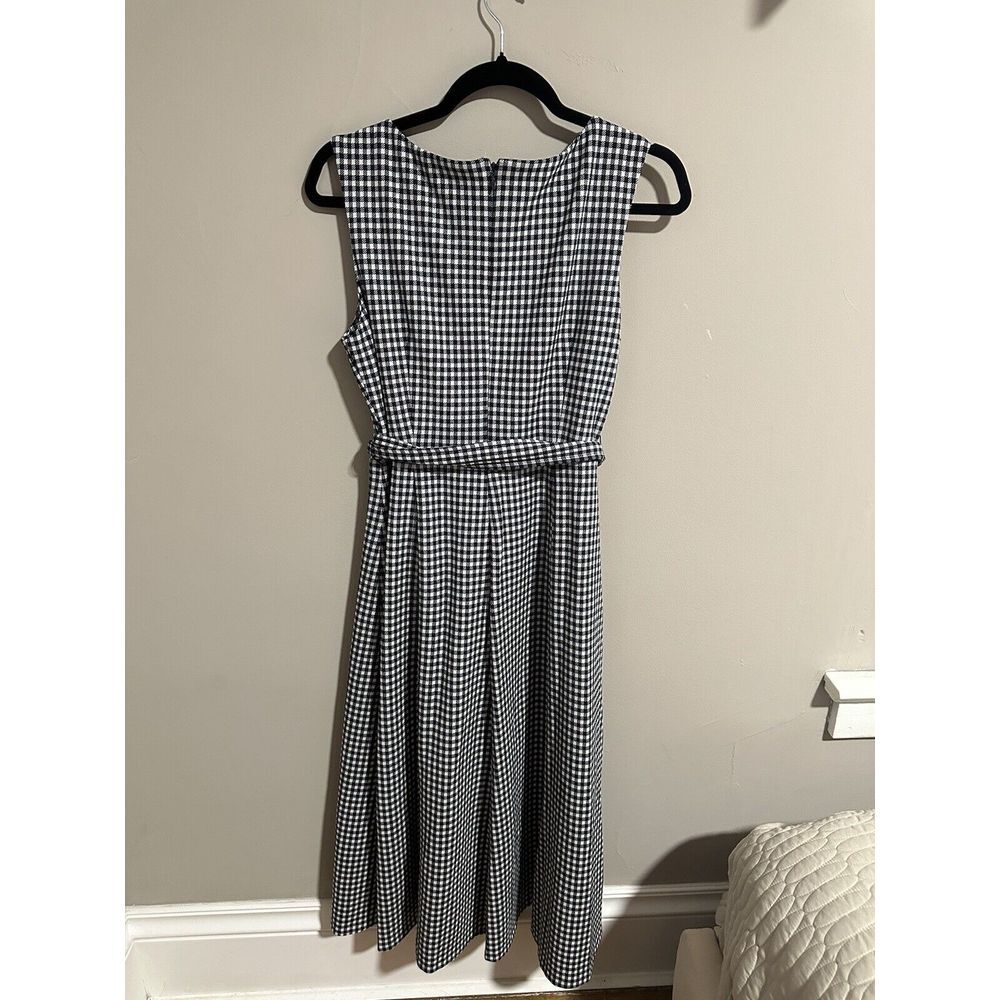 Calvin Klein Black and White Gingham Midi Dress - Picture 8 of 14